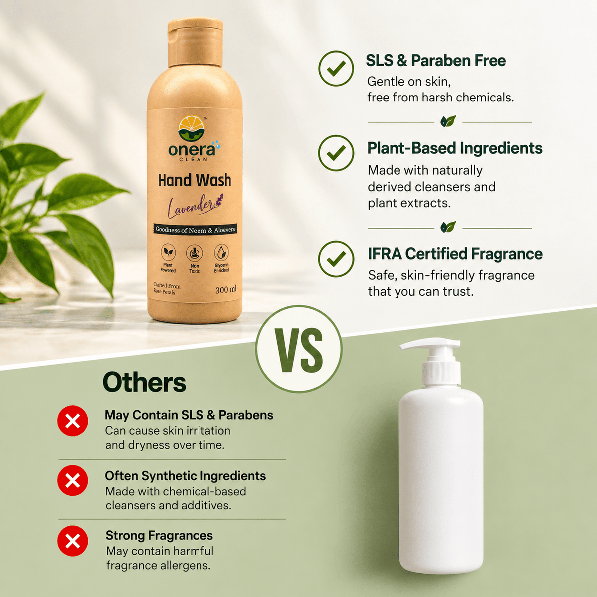 Lavender Hand Wash | Gentle Cleansing & Refreshing Hand Care- 300ml – Hand Wash on Brown Living™. SKU: HWL300. Img 5.