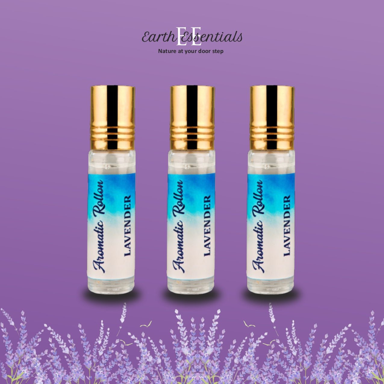 Lavender Roll - On for Relaxation – Calming Aromatherapy Oil – Essential Oils on Brown Living™. SKU: Aromatic-02. Img 1.