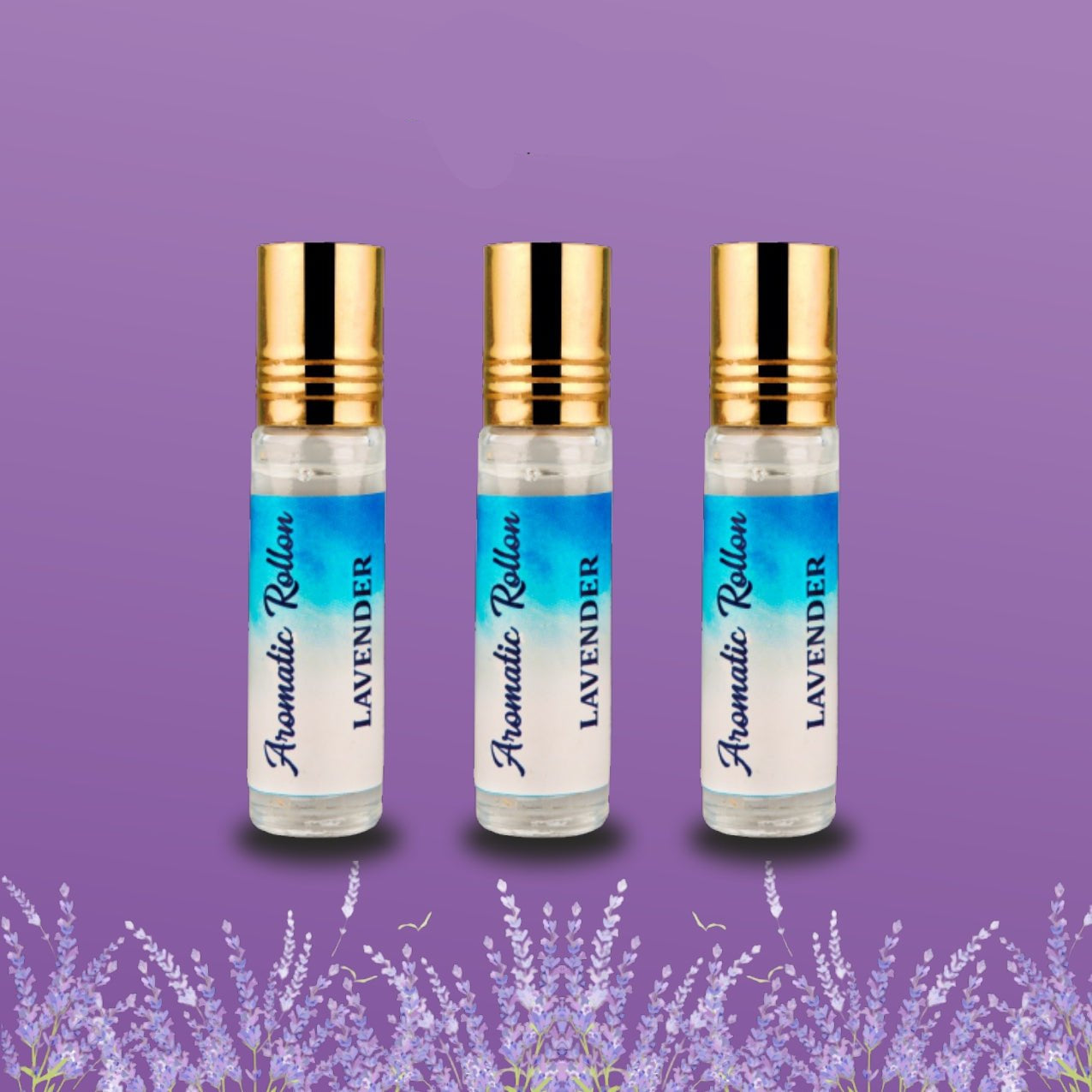 Lavender Roll - On for Relaxation – Calming Aromatherapy Oil – Essential Oils on Brown Living™. SKU: Aromatic-02. Img 1.