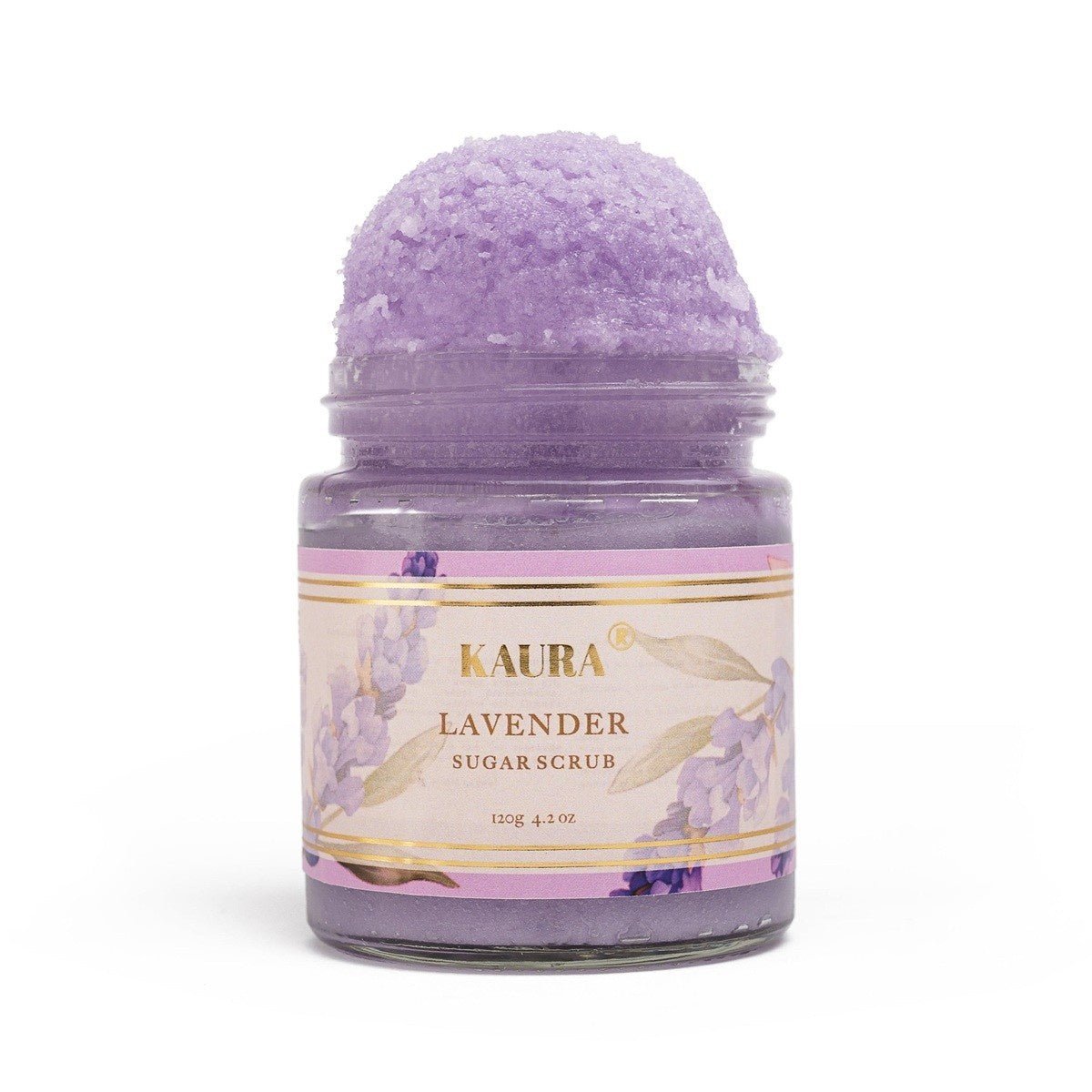 Lavender Sugar Scrub for Relaxing & Smooth Skin | 120g – Body Scrub on Brown Living™. SKU: KI332. Img 1.