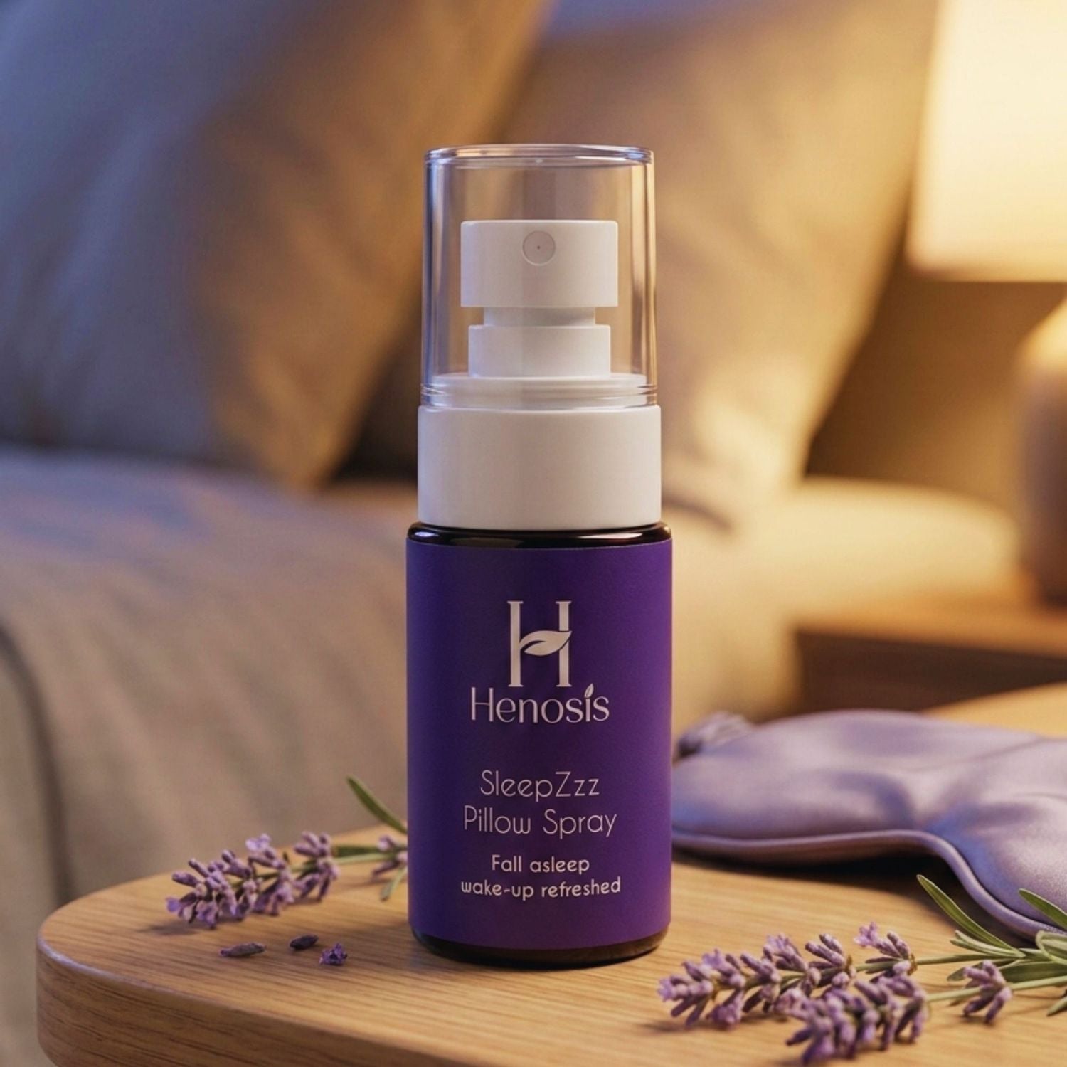 Lavender Vetiver Pillow Spray | Sleep Mist for Relaxation – Body Mist on Brown Living™. SKU: Pillow1. Img 1.
