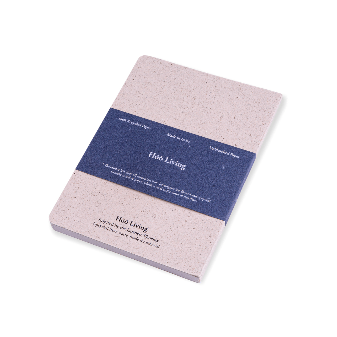 Lemograss Cover Softback Notebook Made from Upcycled Sanitary Pads – Notebooks & Notepads on Brown Living™. SKU: SGC4LEG1A5-160. Img 3.