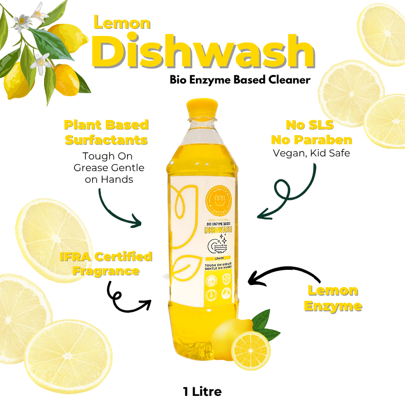 Lemon Bio Enzyme based Dish Wash Cleaner - 1 Litre – Cleaning Products by Miracle Enzyme available on Brown Living™. 1 Litre . SKU: MEDW1 - n. Img 17.