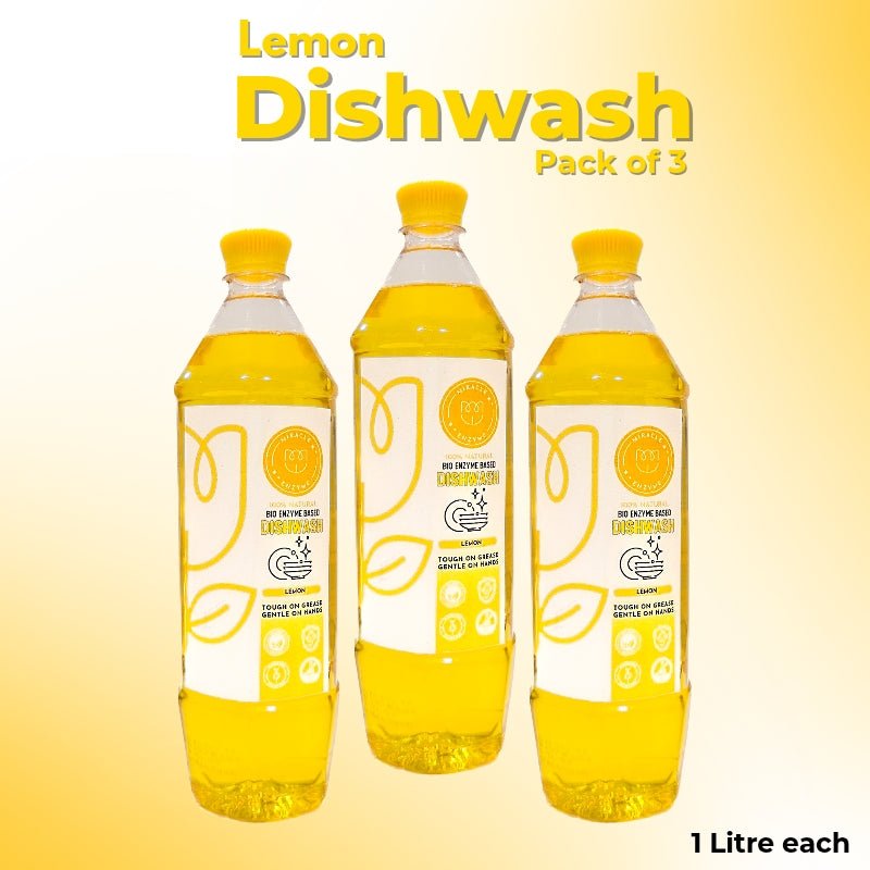 Lemon Bio Enzyme based Dish Wash Cleaner - 1 Litre – Cleaning Products by Miracle Enzyme available on Brown Living™. 1 Litre . SKU: MEDW1 - n. Img 6.