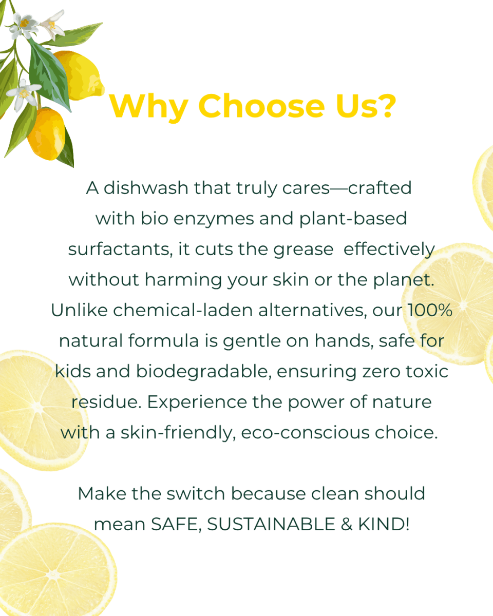 Lemon Bio Enzyme based Dish Wash Cleaner - 1 Litre – Cleaning Products by Miracle Enzyme available on Brown Living™. 1 Litre . SKU: MEDW1 - n. Img 5.
