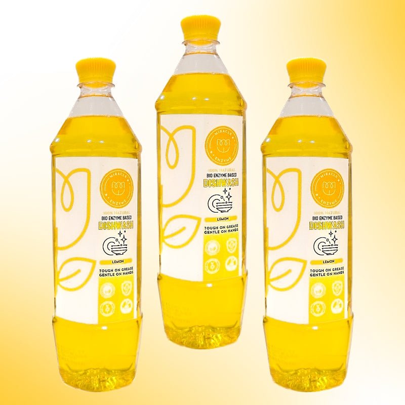 Lemon Bio Enzyme based Dish Wash Cleaner - 1 Litre – Cleaning Products by Miracle Enzyme available on Brown Living™. 3 Litre . SKU: MEDW3. Img 7.