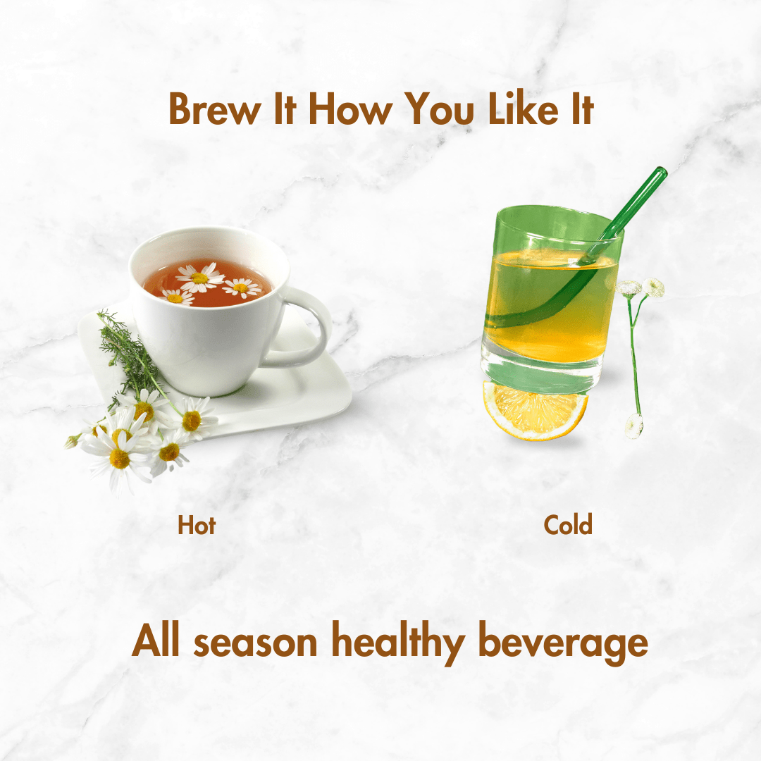 Lemongrass Chamomile Herbal Tea Flowers 40g | Calming Floral Tea – Tea on Brown Living™. SKU: B0F65CSYN1. Img 4.