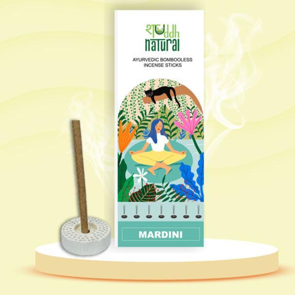 Lemongrass & Eucalyptus Bambooless Incense Sticks | Mardini | 30 Sticks – Pooja Needs on Brown Living™. SKU: SNBM30. Img 1.