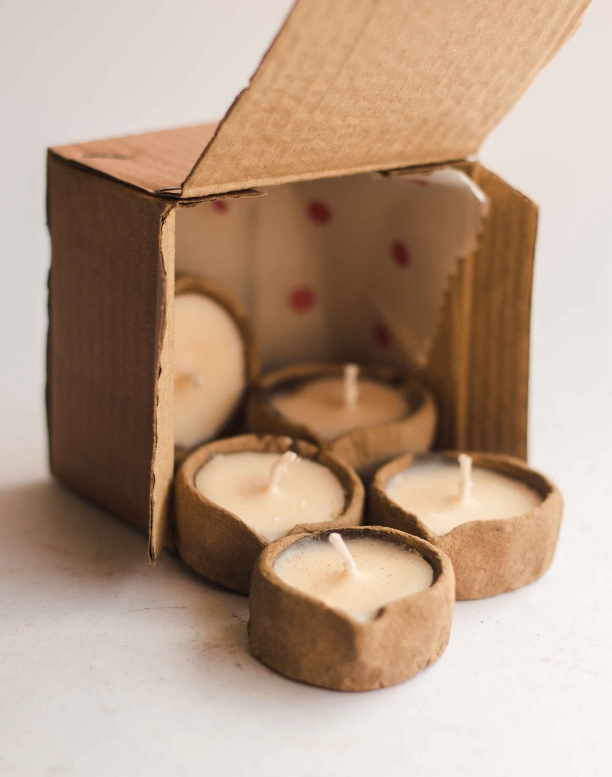 Lemongrass Scented Soy Wax Cowdung Diyas - Set of 5 | Verified Sustainable by Brown Living™