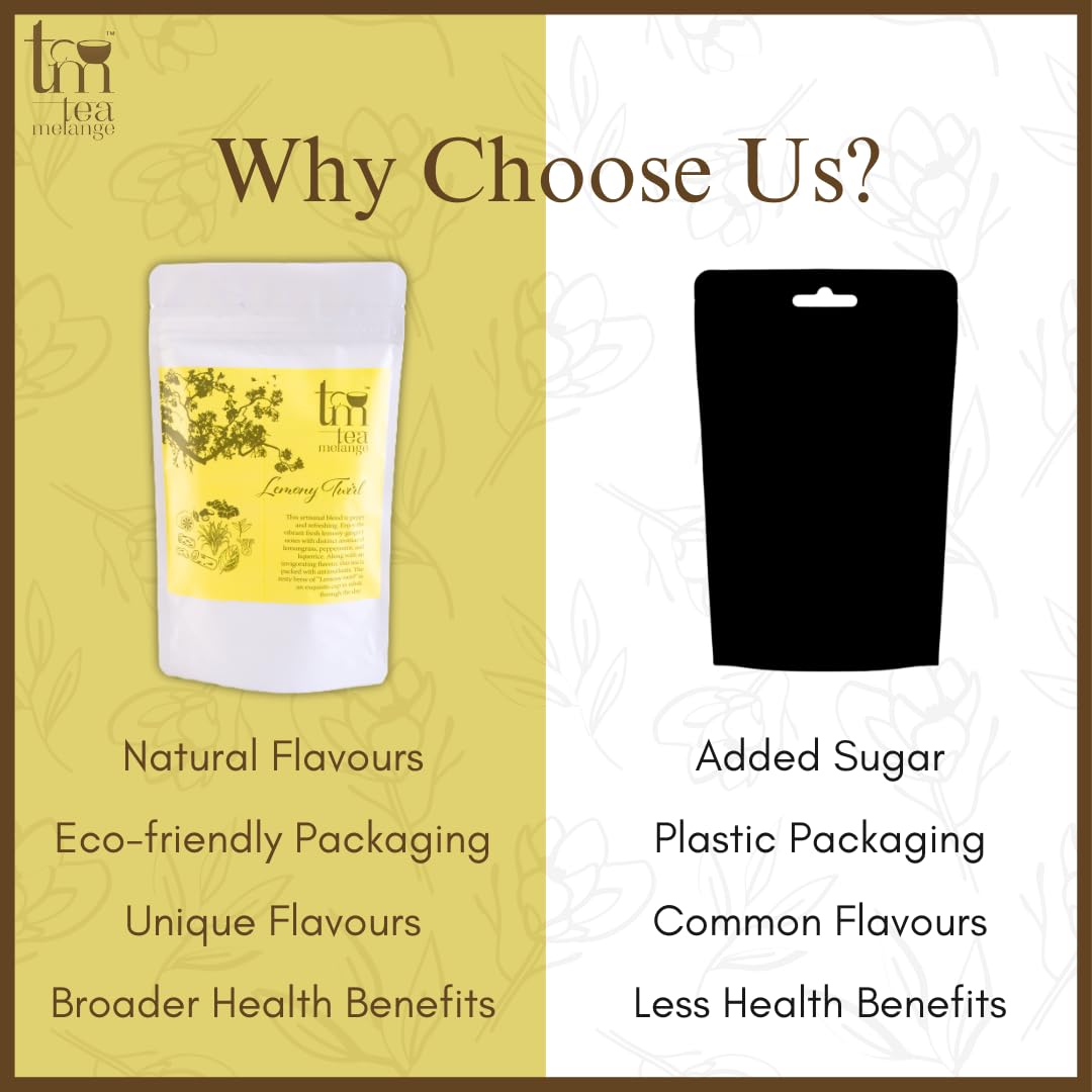 Lemony Twirl Herbal Tea | Refreshing Citrus Lemongrass Blend – Tea on Brown Living™. SKU: TM_LT. Img 5.