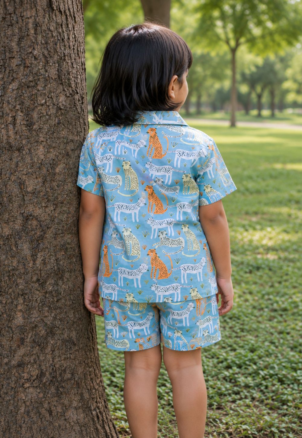Leopard Dots Unisex Kids Co - ord Set | Printed Comfortable Outfit – Kids Daywear Sets on Brown Living™. SKU: LDU23M1. Img 2.