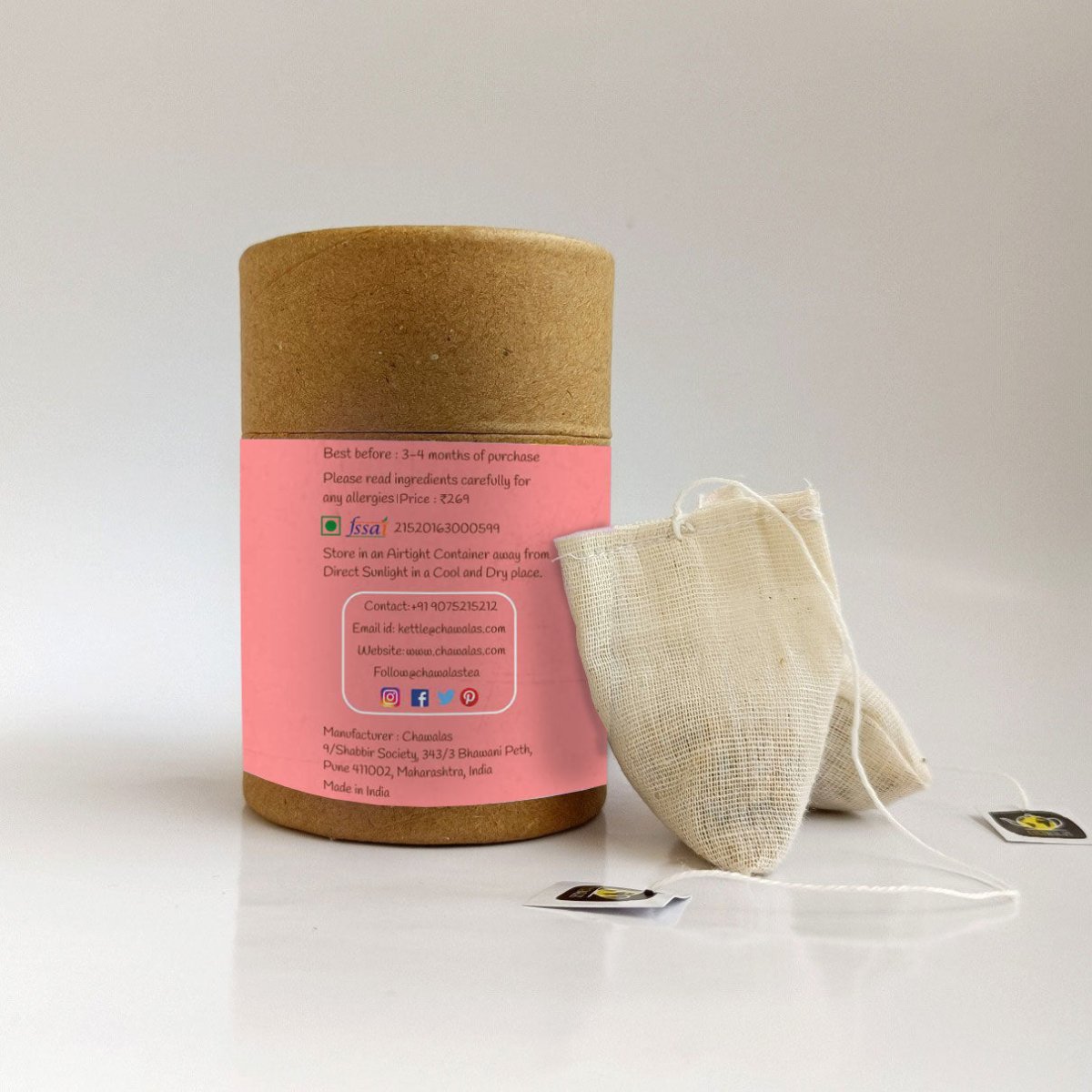 Life's Peachy Iced Tea |Black Tea Bags - 18gms | Verified Sustainable by Brown Living™