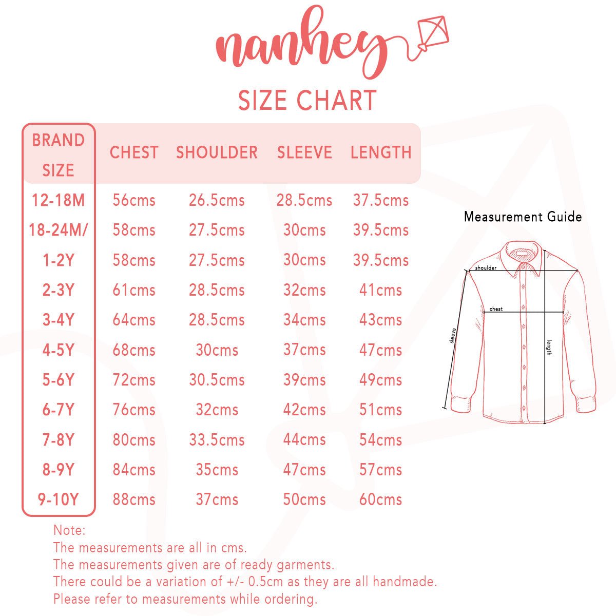 Lined Heart Cotton Embroidered Shirt – Kids Shirts on Brown Living™. SKU: NANFS005EMB025-4Y-n. Img 5.