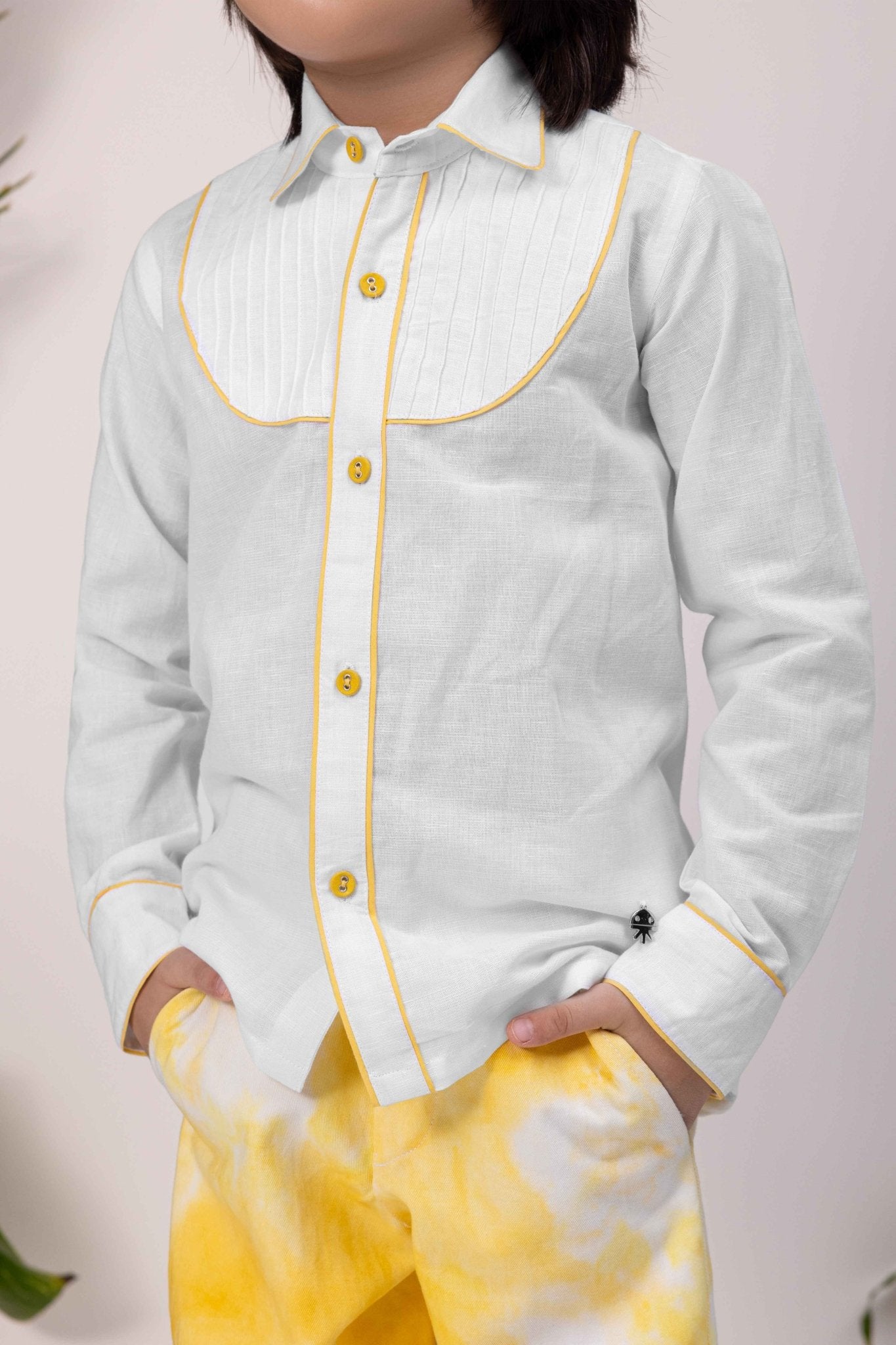 Linen & Tencel Plum Co - ord Set | Stylish & Comfortable Boys Outfit – Kids Daywear Sets on Brown Living™. SKU: ML-EN-PS-33513to4. Img 3.