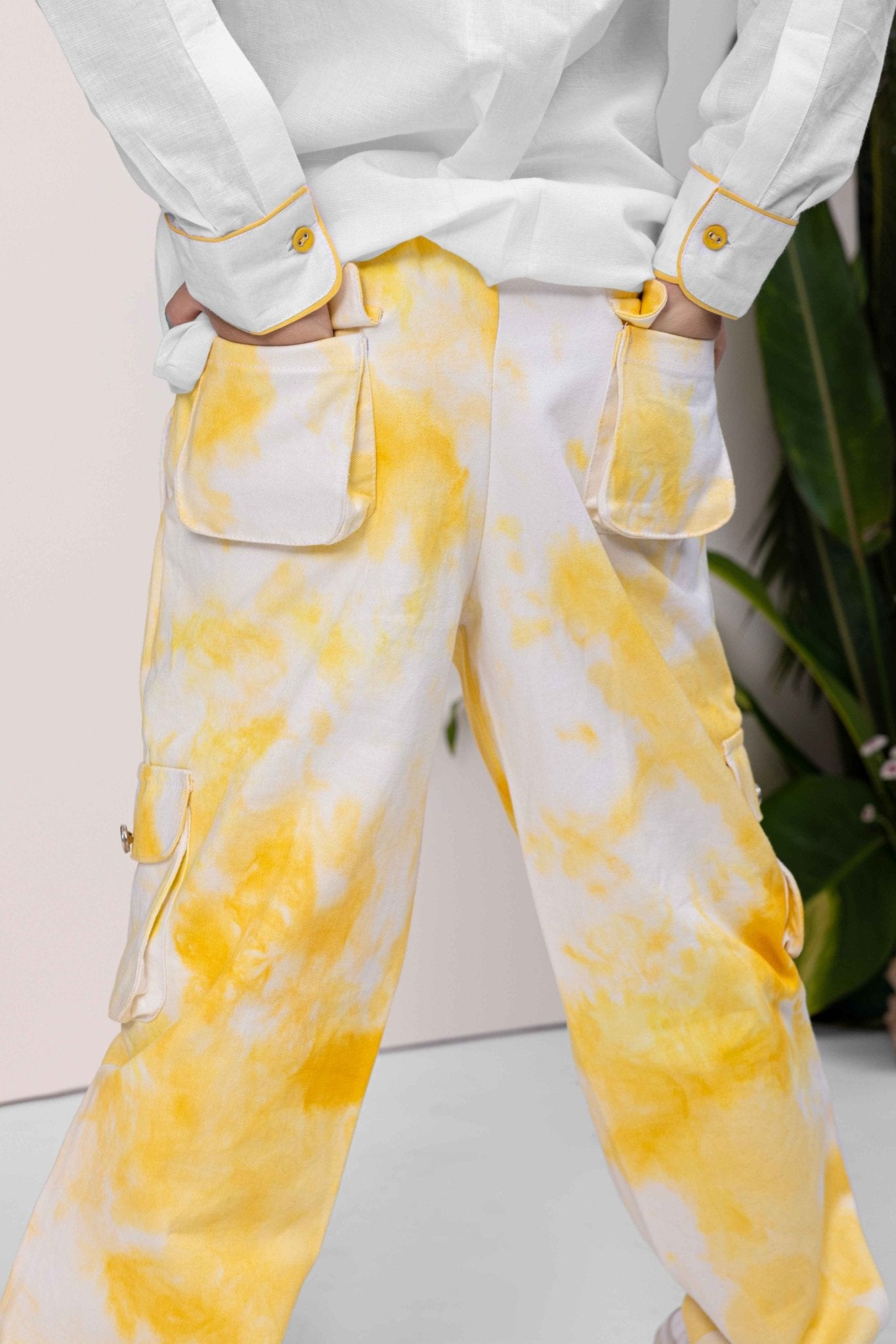 Linen & Tencel Plum Co - ord Set | Stylish & Comfortable Boys Outfit – Kids Daywear Sets on Brown Living™. SKU: ML-EN-PS-33513to4. Img 4.