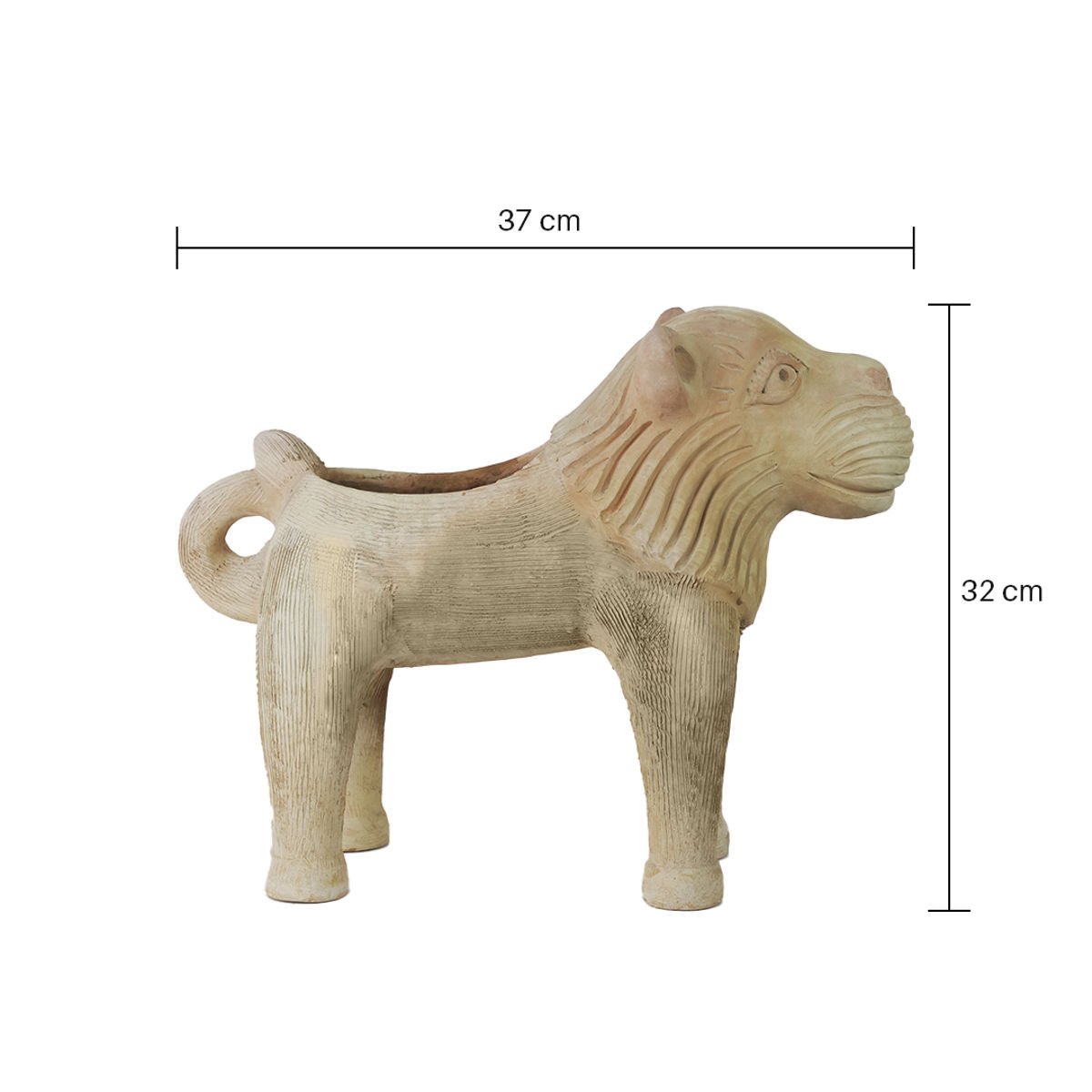 Lion King Earthen Planter – Pots & Planters by Swadeh available on Brown Living™. . SKU: A0_plt_0022. Img 5.