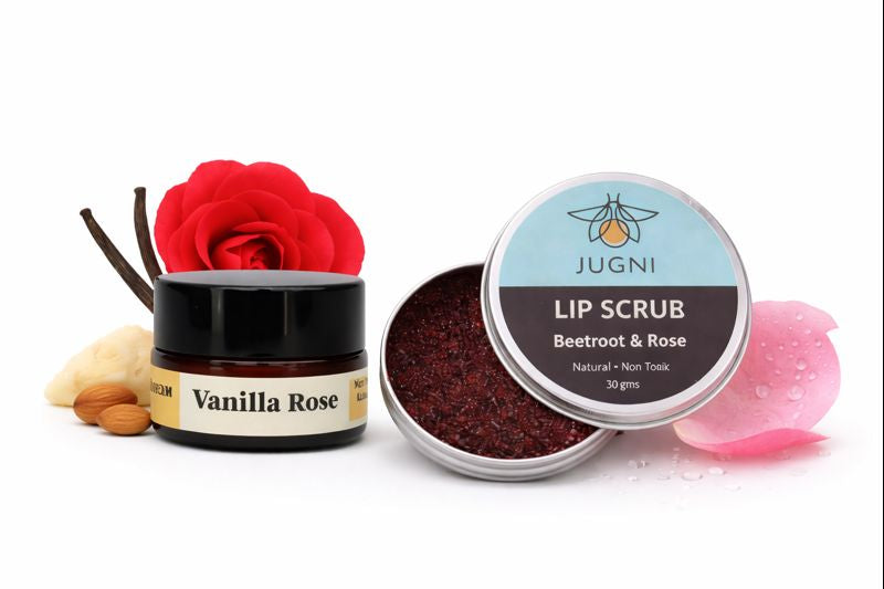 Lip Love Ritual Rose Love Duo | Nourishing Lip Care Set – Lip Combo Pack on Brown Living™. SKU: LLR-RL-02. Img 1.
