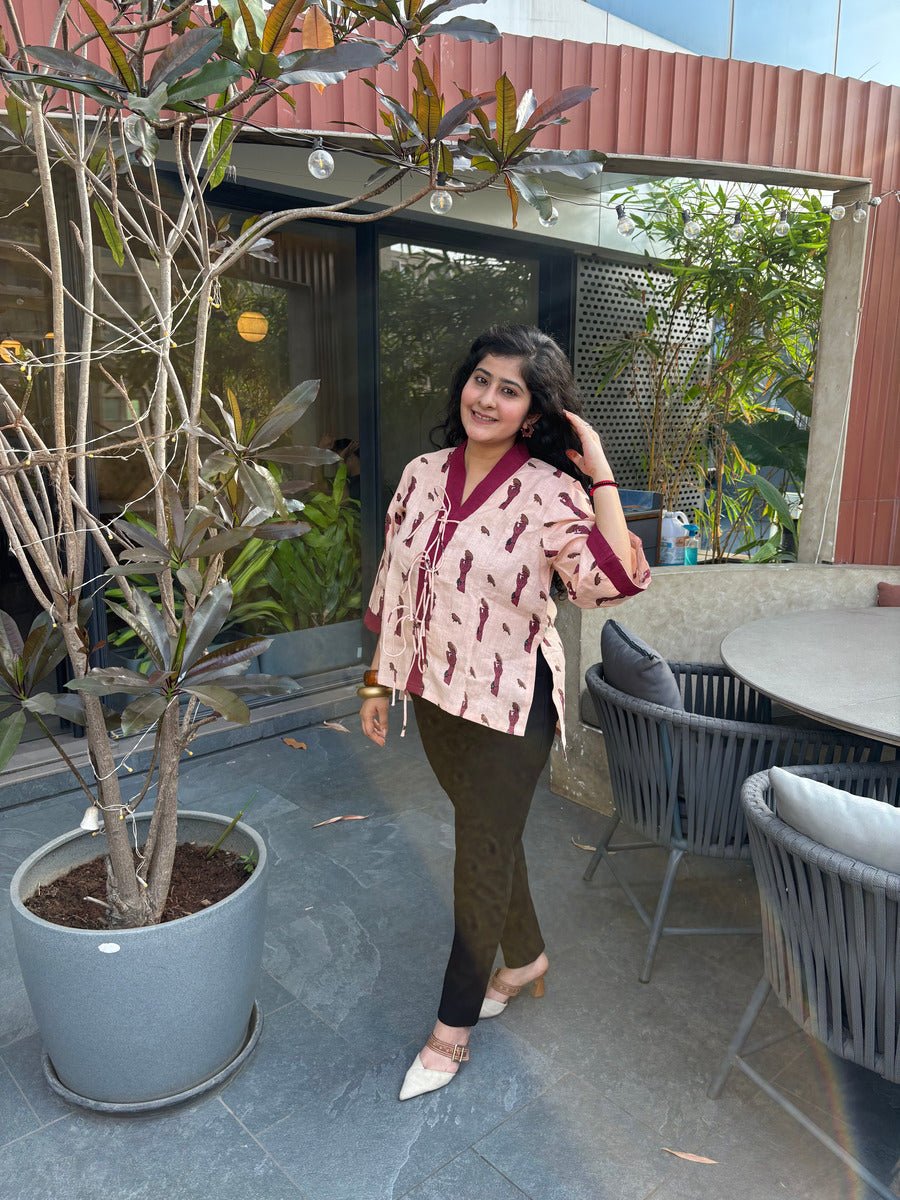 Little Bird Hemp Top for Women – Womens Blouse on Brown Living™. SKU: TCC-SW26-06-XS. Img 3.