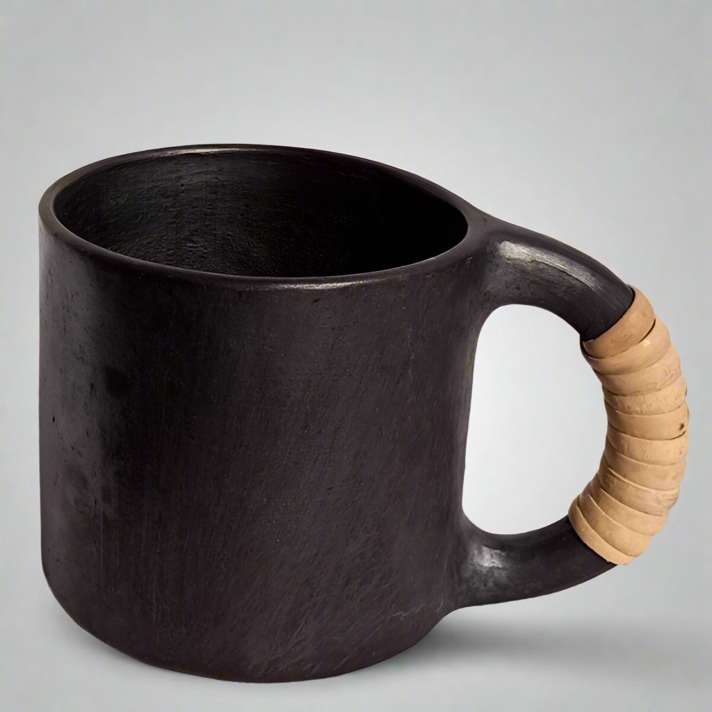 Longpi Black Pottery Beer Mug - Medium – Bar Glassware on Brown Living™. SKU: SACHII005. Img 1.