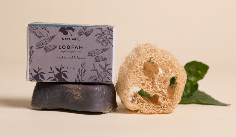 Loofah Soap | Gentle Exfoliating Bathing Bar – Body Soap on Brown Living™. SKU: NCH05. Img 2.
