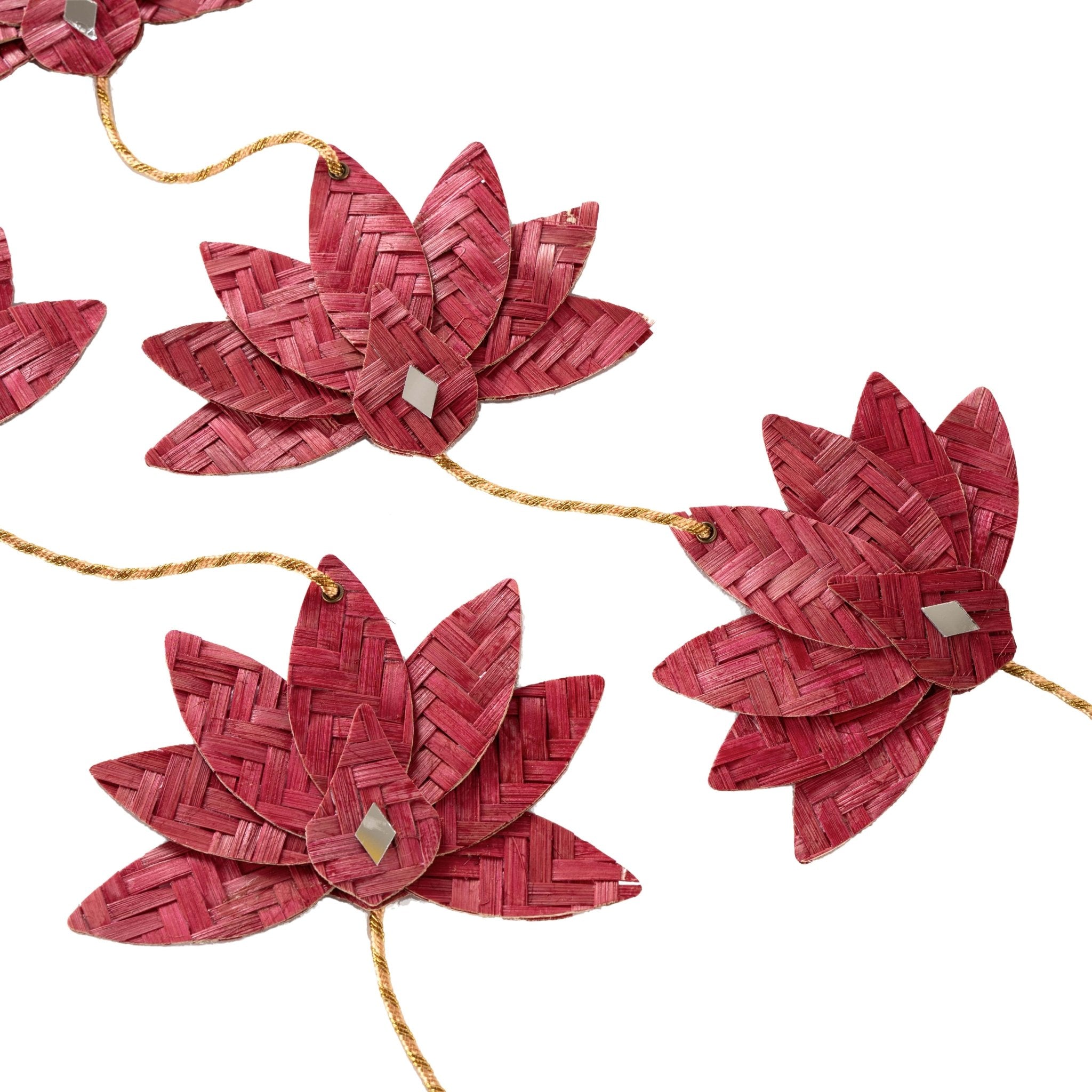 Lotus Handcrafted Bamboo Door Hanging for Decor - Set of 2 – Home Decor on Brown Living™. SKU: BTDE - 697. Img 5.