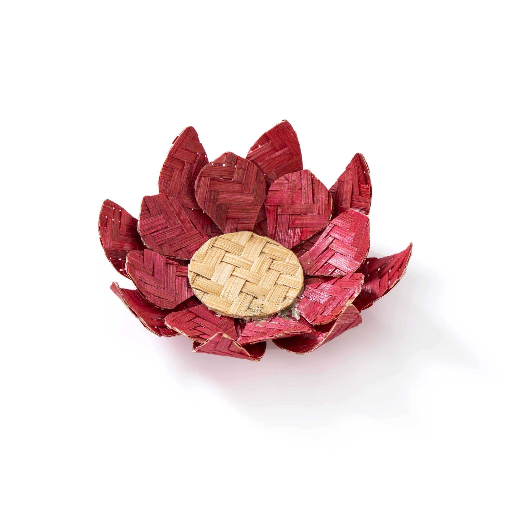 Lotus Handcrafted Bamboo Tea Light Holder – Home Decor on Brown Living™. SKU: OBCH - 728. Img 3.