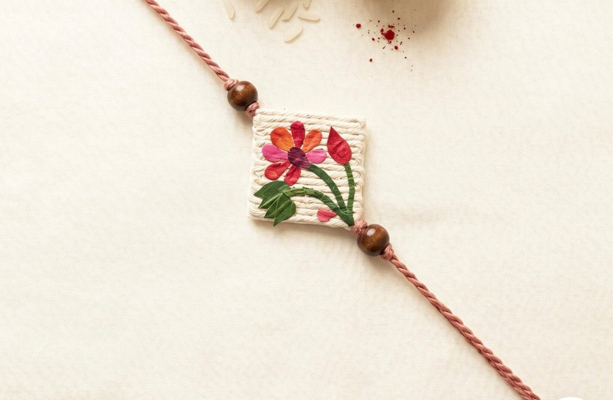 Lotus Rakhi – Rakhi on Brown Living™. SKU: GRERA01. Img 2.