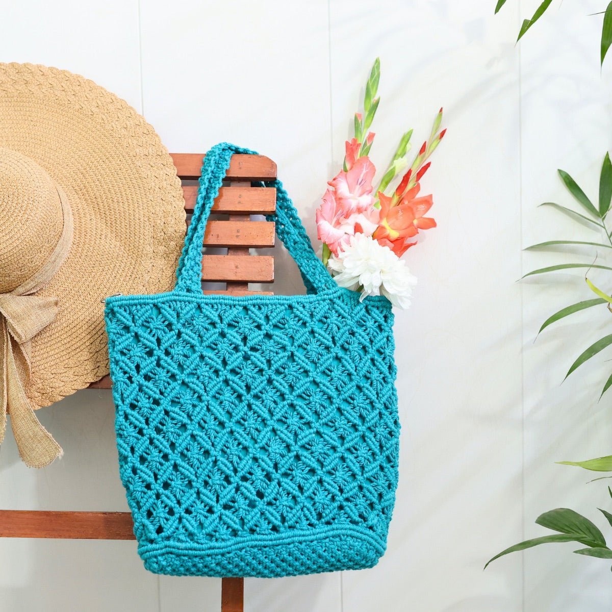 Macrame Tote Bag – Tote Bag on Brown Living™. SKU: SAR011N_Maroon_1761653093661_nvjcu_NavyBlue_1761653108678_a76mf_Peach_1761653114272_nktfj_Teal_17616. Img 11.