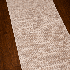 Madurkathi Chevron Tassels Floor Runner Ivory (2ft x 6ft) – Mats & Rugs on Brown Living™. SKU: MKFRUN020A. Img 4.