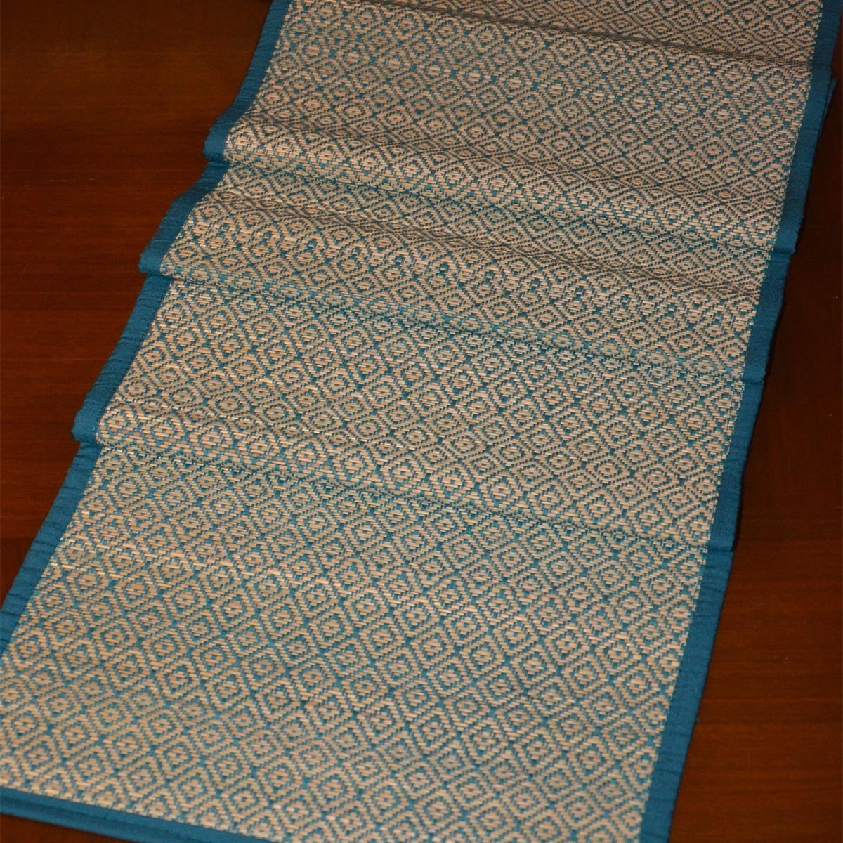 Madurkathi Diamond Table Runner – Table Linens by DHARINI available on Brown Living™. Maroon . SKU: MKDRUN005D - n. Img 9.