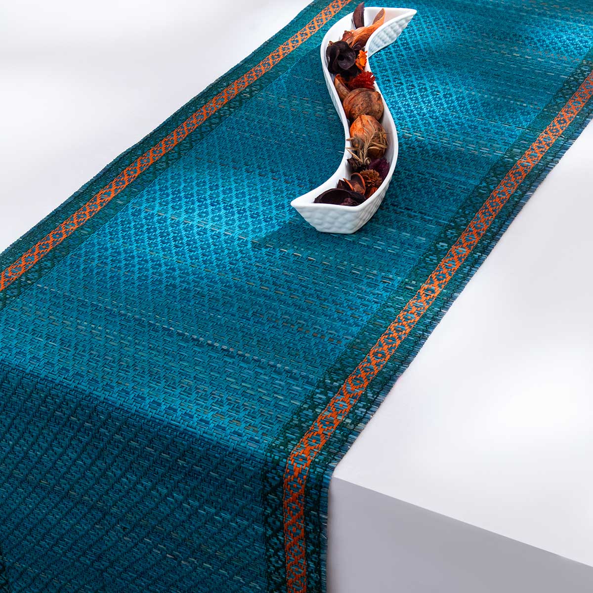 Madurkathi Tassels Table Runner – Table Linens on Brown Living™. SKU: MKTRUN014E-n. Img 10.
