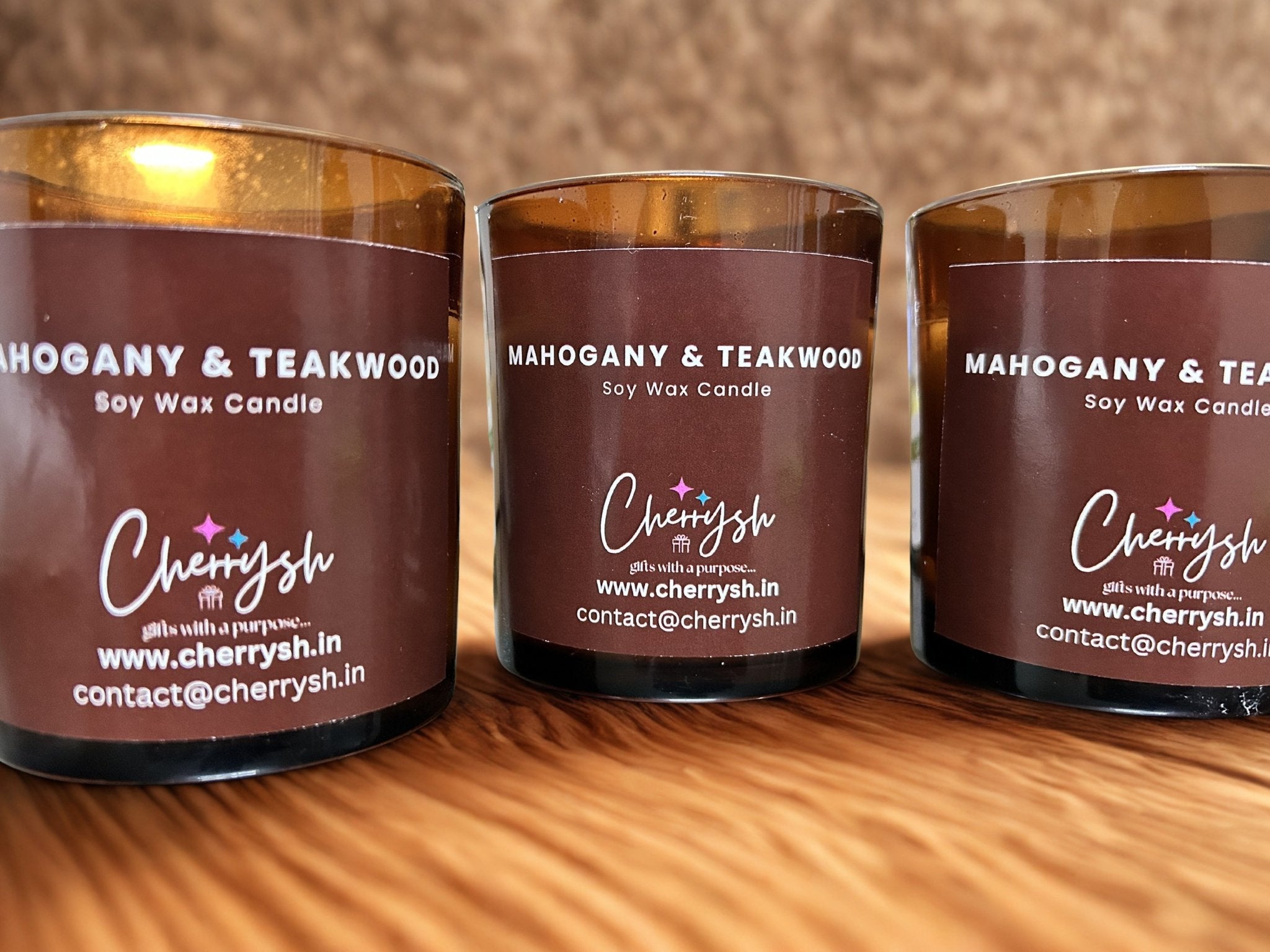 Mahogany & Teakwood Jar Candle | Woody Scented Soy Wax Candle – Candles & Fragrances on Brown Living™. SKU: CH-JR-2910. Img 1.