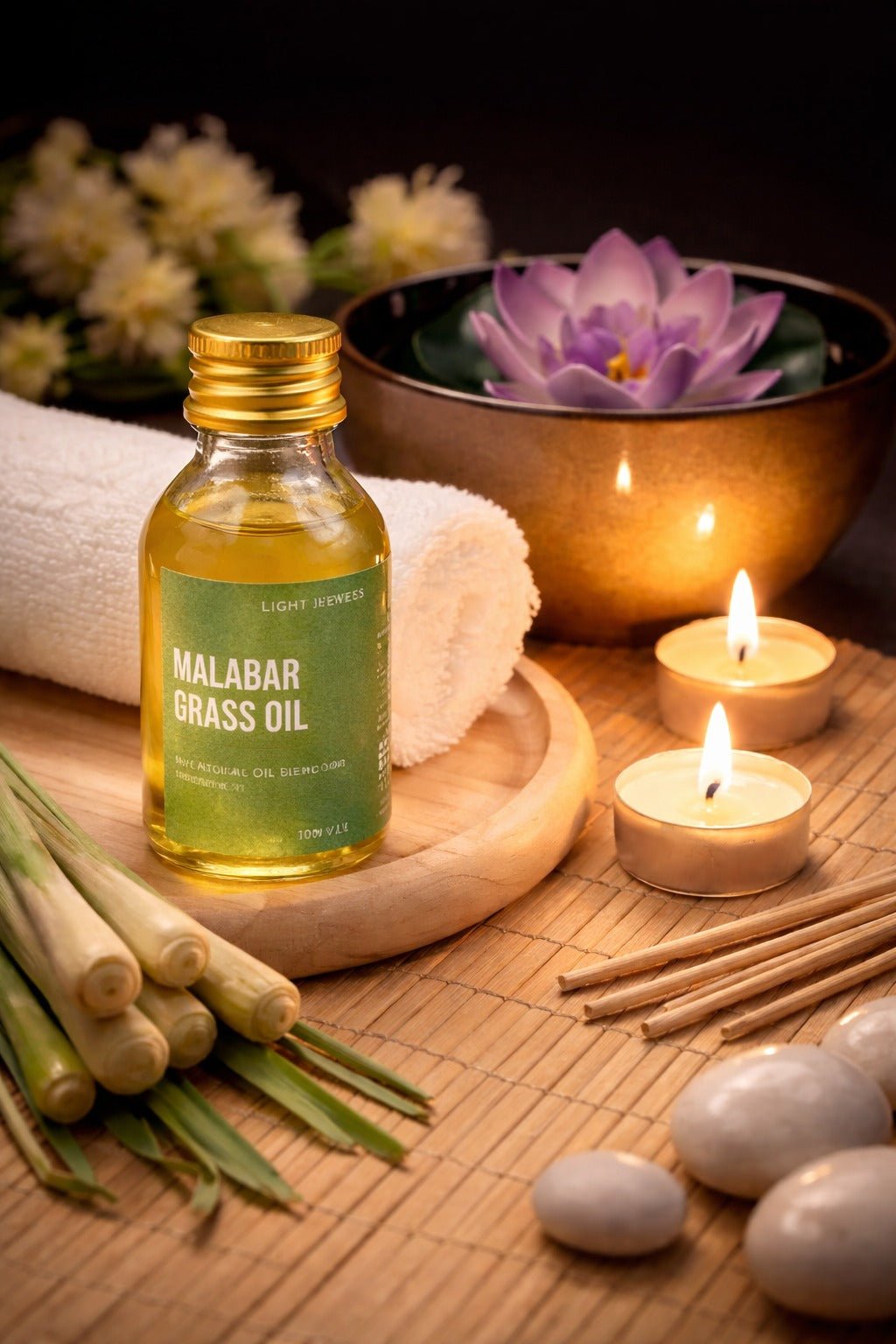 Malabar Grass Oil | Natural Ayurvedic Body & Hair Oil | Herbal Wellnes – Home & Garden on Brown Living™. SKU: SN2586. Img 5.