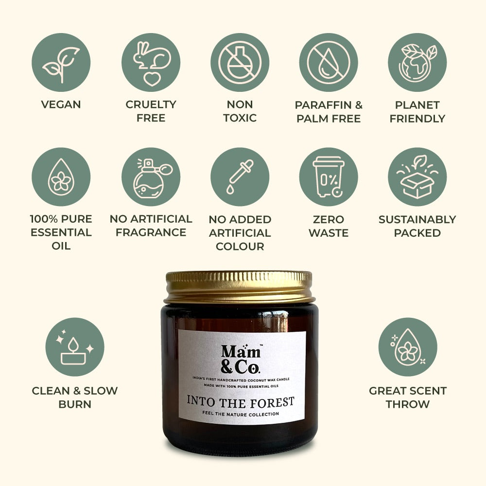 Into the Forest - 100% Coconut Wax Botanical Candle | Verified Sustainable by Brown Living™