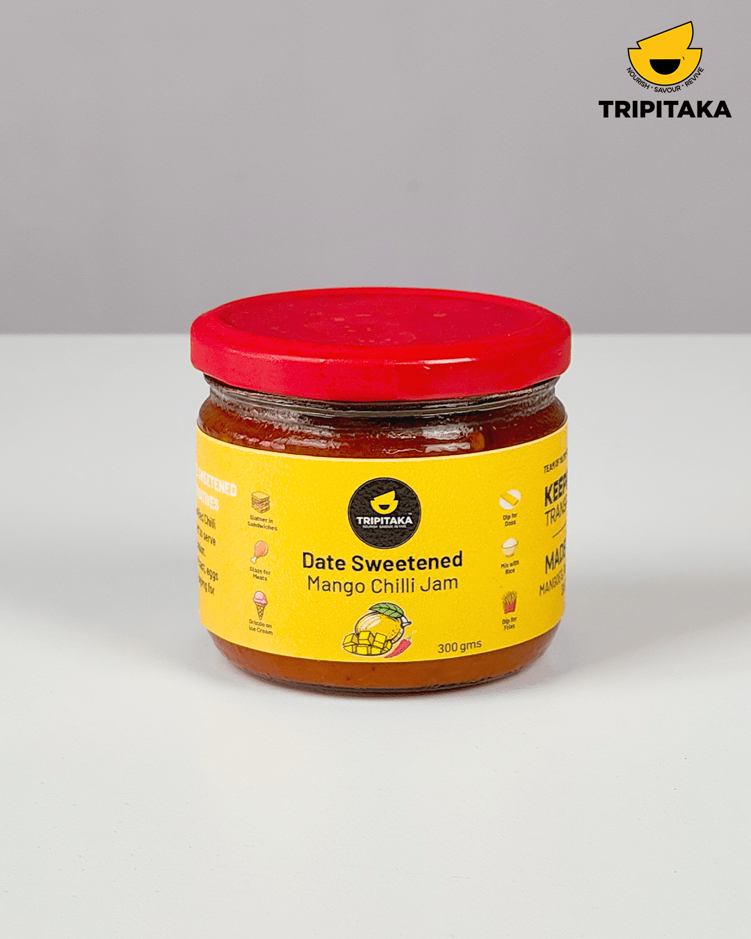 Mango Chilli Jam | Sweet Spicy Fruit Spread – Jams & Spreads on Brown Living™. SKU: TP-CJ-MCJ. Img 1.