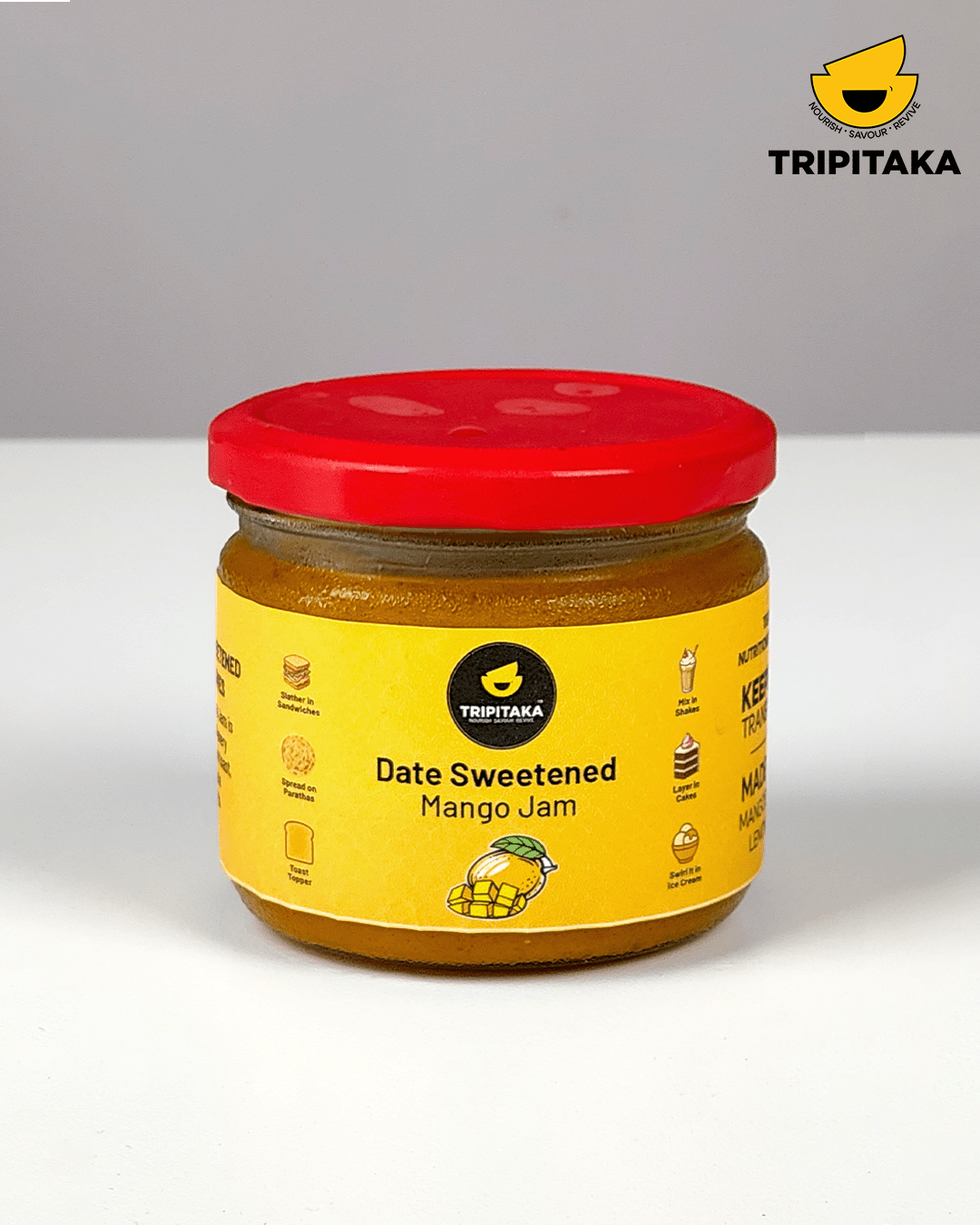 Mango Jam | Date - Sweetened Fruit Spread | 300g – Jams & Spreads on Brown Living™. SKU: TP-JM-MJ. Img 1.