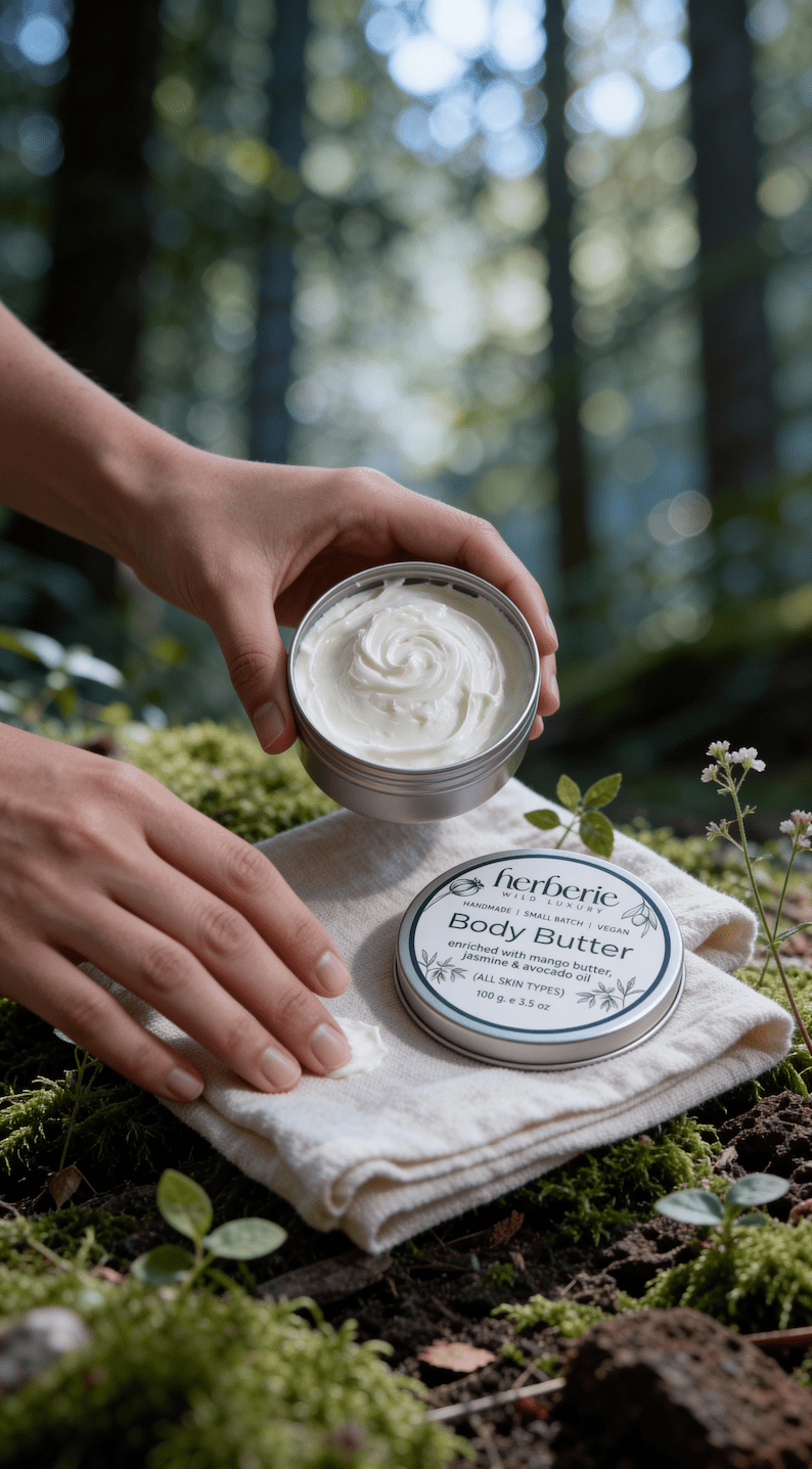 Mango & Jasmine Organic Body Butter | Deep Moisture Care – Body Butter on Brown Living™. SKU: MJBB-235. Img 2.