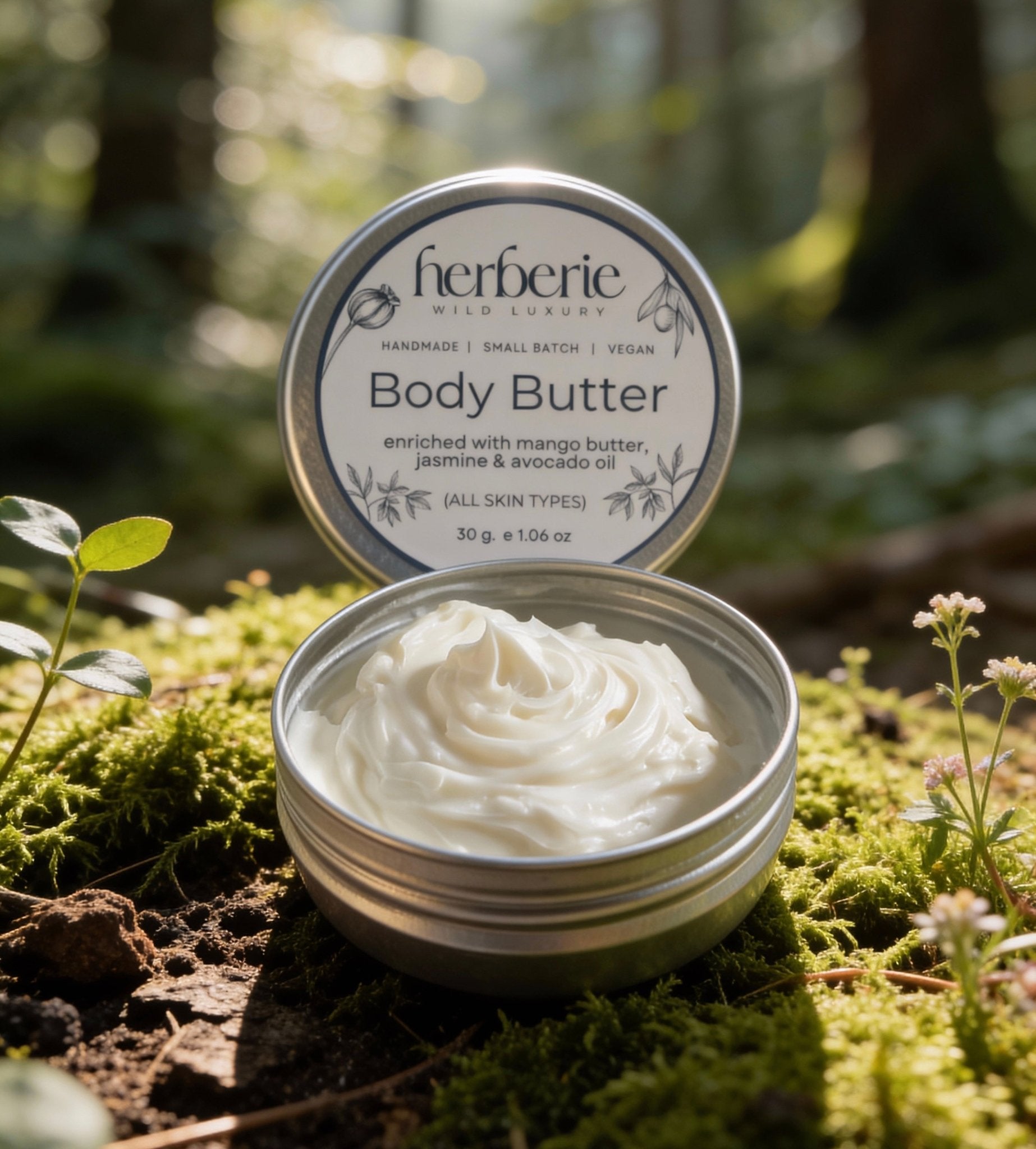 Mango & Jasmine Organic Body Butter | Deep Moisture Care – Body Butter on Brown Living™. SKU: MJBB-30. Img 3.