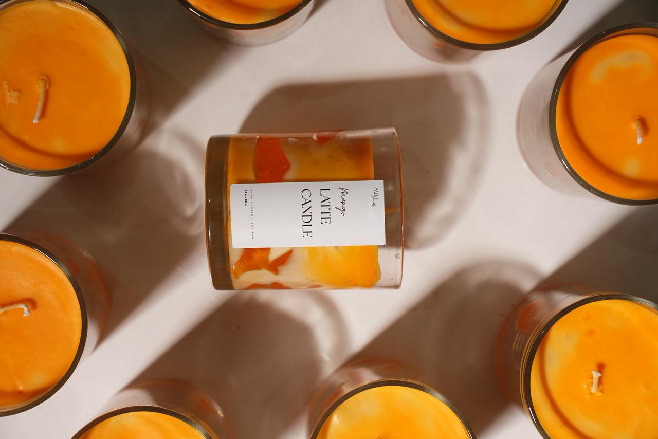 Mango Latte Scented Soy Wax Candle – Candles & Fragrances on Brown Living™. SKU: SS-41. Img 2.
