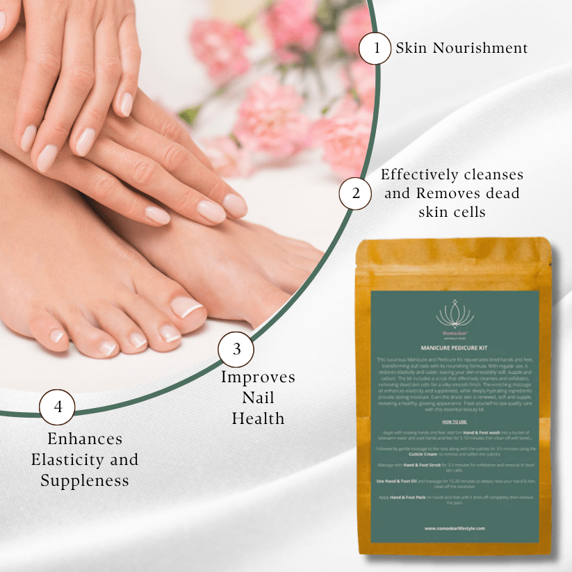 Manicure Pedicure Kit | Complete Hand & Foot Care | Salon At Home – Hand Cream on Brown Living™. SKU: DIY-SKI-11-NAM. Img 2.