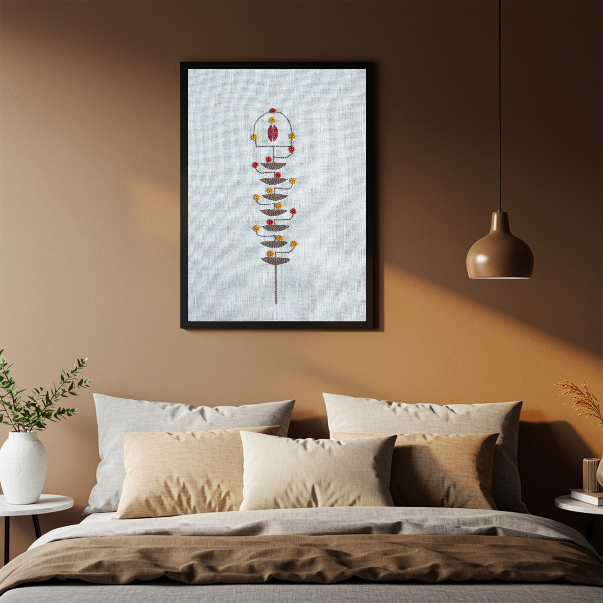 Manomay Divine Lamp Wall Art – Unframed 12x6 Inch Spiritual Decor – Wall Decor on Brown Living™. SKU: UD00000238. Img 3.
