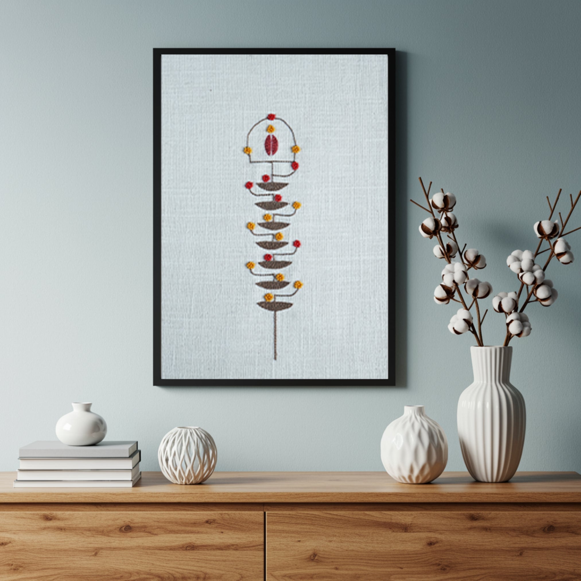 Manomay Divine Lamp Wall Art – Unframed 12x6 Inch Spiritual Decor – Wall Decor on Brown Living™. SKU: UD00000238. Img 1.