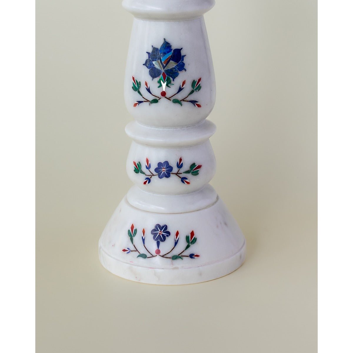 Marble Candle Stand | Elegant Stone Candle Holder for Home Decor – Home Decor on Brown Living™. SKU: ANTMCSCHHN. Img 3.