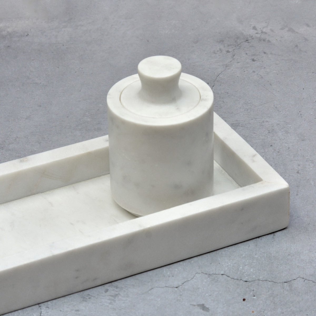 Marble Cotton Jar – Organizers on Brown Living™. SKU: MJ00006BA. Img 3.