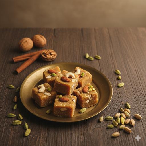 Masala Gurr with Nuts | Gluten - Free & Refined Sugar - Free | 250g – Healthy Snacks on Brown Living™. SKU: MSG. Img 5.