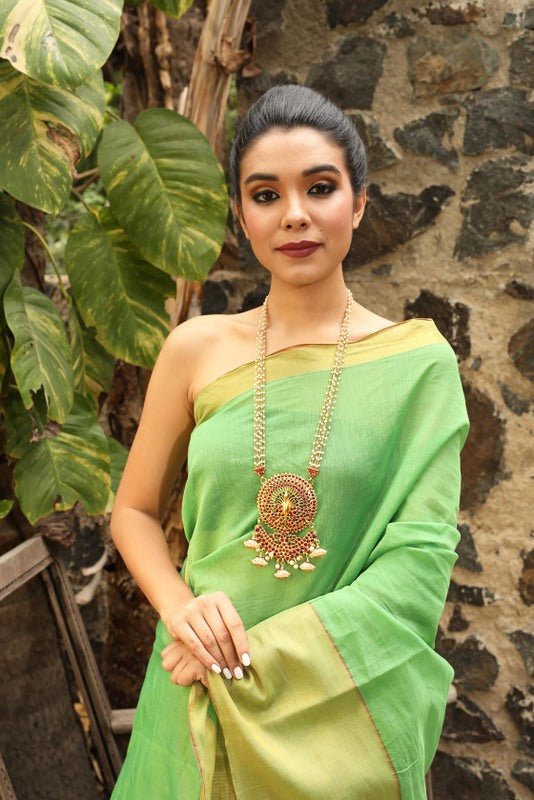 Mayil Chakra Statement Necklace | Handmade Ethnic Statement Jewelry – Womens Necklaces on Brown Living™. SKU: SAR1004. Img 1.