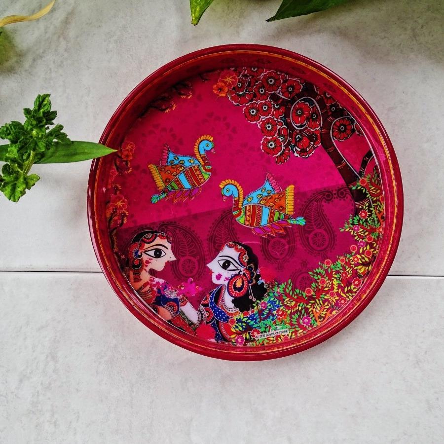 MDF Round Tray & Box – Home Decor on Brown Living™. SKU: MJ00001BX. Img 4.