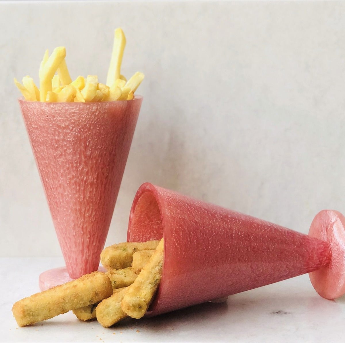 Resin Cone Snack Holder - Set of 2 – Home Decor on Brown Living™. SKU: ConeP. Img 1.