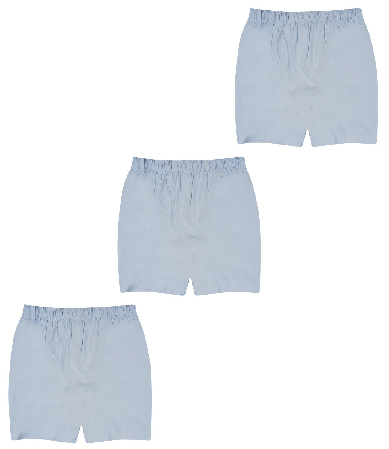 Men’s Blue Boxer Set | Pack Of 3 Comfortable Fit – Mens Shorts on Brown Living™. SKU: ARZIKI009-BLUE-M. Img 2.