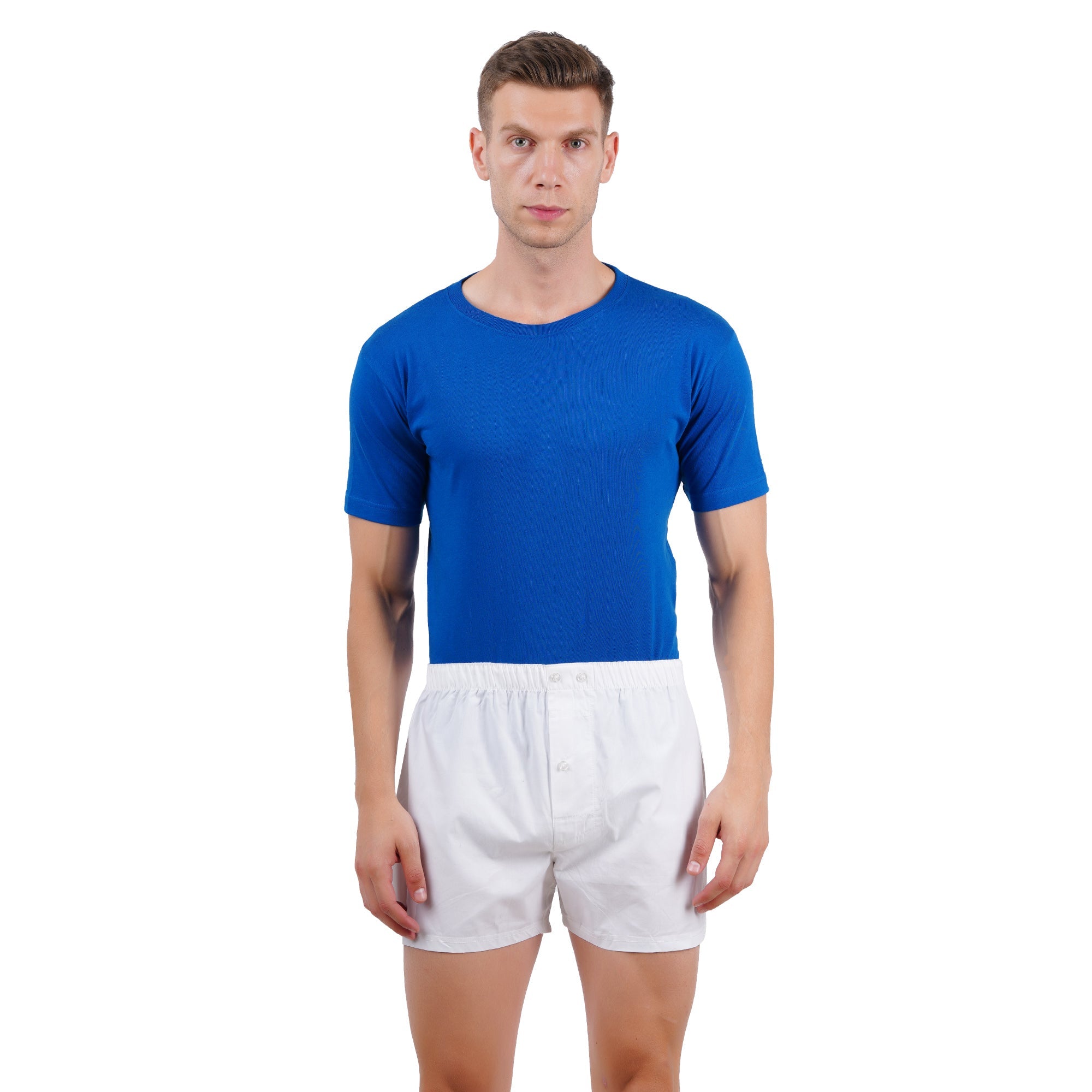 Men’s Boxer Set White Stripe Print | Pack Of 3 – Mens Shorts on Brown Living™. SKU: ARZIKI011-WHITE-STRIPE-PRINT-M. Img 3.